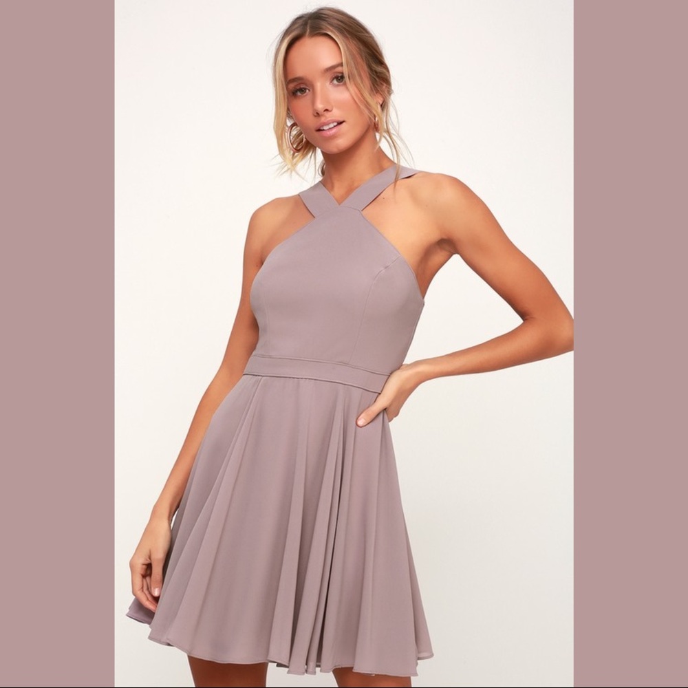 Lulus Forevermore Taupe Dress